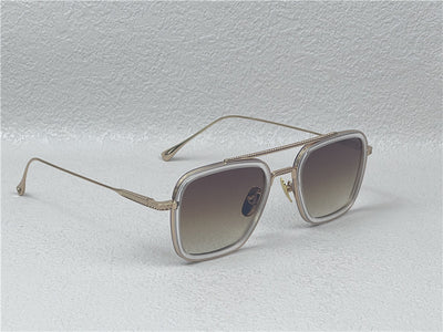 Dita Flight 006 Zonnebril Spiegelglas Goud 016