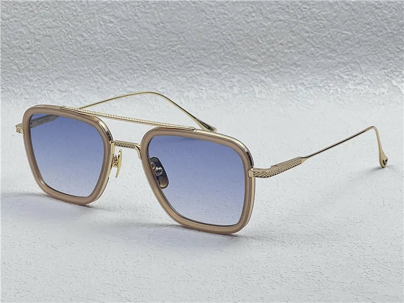 Dita Flight 006 Zonnebril Goud Blauw 014